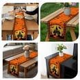 thumbnail image 7 of Halloween Table Runner - 72 Inch Long, Kitchen Dining Table Runner Dresser Scarves, Orange Plaid Castle Pumpkin Witch Bat Check Farmhouse Decor for Coffee Tables Wedding Party Banquet, 7 of 7