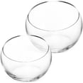 thumbnail image 3 of 2 Pcs Glass Planters Glass Fish Bowl Glass Flower Pots Succulent Planter Pot Round Flower Vase, 3 of 9
