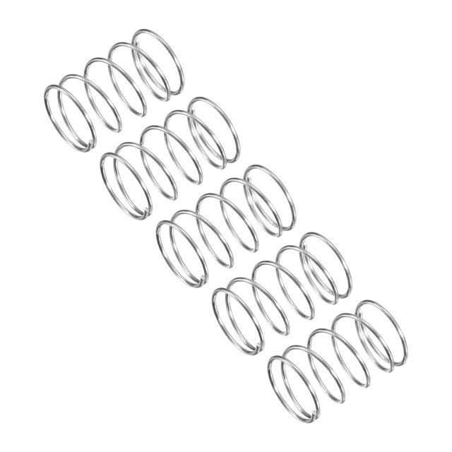 Unique Bargains Ressort de Compression, Lot de 5 Acier Inoxydable 304, 10mm OD, Fil de 0,6mm, Longueur de 15mm