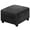 Black, variant on Rosnek Velvet Square Ottoman Covers Stretch Ottoman Slipcover Folding Storage Footstool Furniture Protector with Elastic Bottom, Large, Taupe