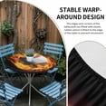 thumbnail image 5 of Round Fitted Tablecloth with Elastic Flame Baseball Tablecloths Waterproof Oil Proof Sports Black Table Cover for Kitchen Dinner Holiday Party Picnic Fits Tables up to 36"- 44" Diameter, 5 of 9