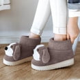 thumbnail image 2 of Fesfesfes Kids Unisex Plush Dog Slippers High Top Closed Heel Warm Fleece Winter Boots Toddler Boys Girls Non-slip Soft Sole Indoor Home Shoes, 2 of 6