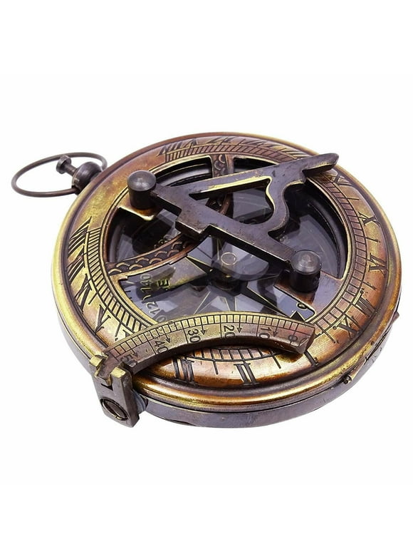 Antique Compass Brass Sundial Compass Personalized Gift Compass Nautical Decor