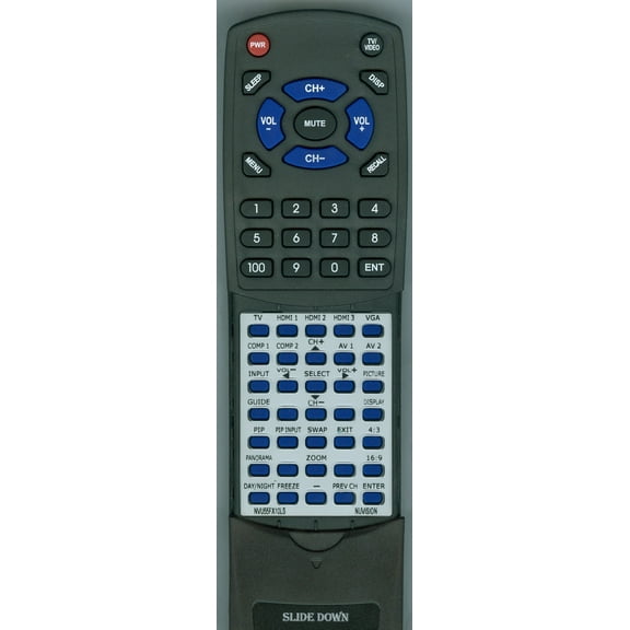 Replacement Remote for NUVISION NVU55FX10LS, RTNVU55FX10LS