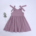 thumbnail image 6 of Chenyin Little Girls Summer Halter Dress for Baby Toddler Cotton Sleeveless Dresses Solid Color Princess Sundress for 6 Months - 6 Years, 6 of 7