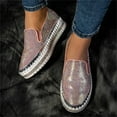 thumbnail image 4 of Babysbule Shoes for Women Clearance Fashion Ladies Rhinestone Flat Sole Single Shoes Women's One-footed Shoes Casual Solid Shoes, 4 of 5