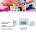 thumbnail image 4 of Miniature Kitchen Furniture Set, Smoothing Surfaces Kettle Bright Color Dollhouse Miniature Toaster Oven  For Daily Play For Kids, 4 of 8