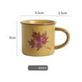 thumbnail image 2 of Maple Leaf Pattern Mug Stoneware Frosted Household Coffee Cup with Handle, 2 of 6