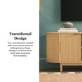 thumbnail image 6 of Walker Edison Modern Reeded 60” TV Stand with Open Storage - Coastal Oak, 6 of 21