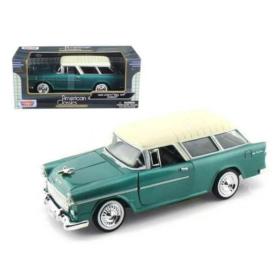 MotorMax 1:18 Chevrolet Bel Air Baujahr 1955 grün metallic mit weißem