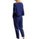 thumbnail image 4 of Conjunto de pantalón y camiseta de manga larga, conjunto de pantalón y camiseta de manga larga informal para mujer, conjunto de pantalón y camiseta de manga larga de color puro, durabilidad prolongada, 4 of 6