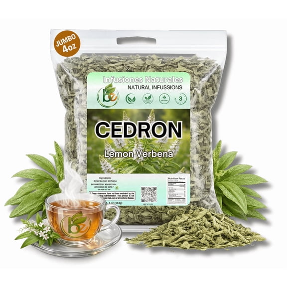 Cedrón Herbal Tea (Lemon Verbena) 4 oz – 100% Natural Loose Leaf (Aloysia citrodora) – Premium Culinary & Wellness Infusion – Caffeine-Free, Vegan, Non-GMO – Authentic by BEXPERTSUSA