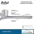 thumbnail image 4 of Minka Aire F663-WHF/BW Avtur 60" Flat White Hugger Ceiling Fan + Remote Control, 4 of 7