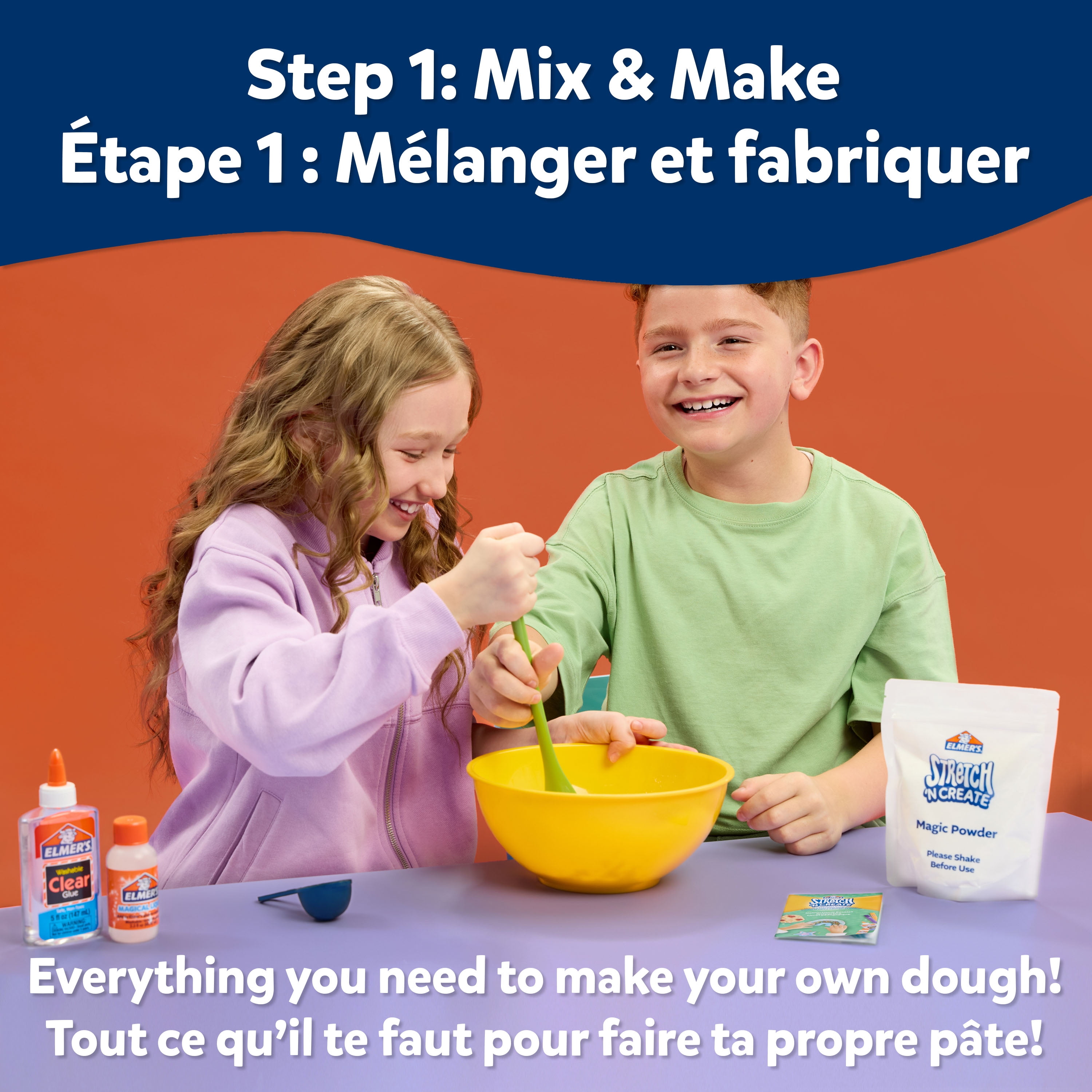 Elmer’s Stretch 'N Create Dough Kit, 3 Ways to Play, Keychains and Ornaments Kit, 18 Count