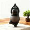 thumbnail image 6 of 1.97" Yoga Master Hippo Statue, Resin Decor, Whimsical Desk Accessory, Humorous Yoga Gift, Home Office Ornament, Positive Message Sculpture, 6 of 9