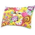 thumbnail image 2 of Happy Sweet Halloween Velvet Oblong Lumbar Plush Throw Pillow Cover/Shams Cushion Case - 20x36in - Decorative Invisible Zipper Design for Couch Sofa Pillowcase Only, 2 of 7