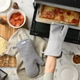 thumbnail image 6 of TOWN & COUNTRY BASICS Basketweave Soft Silicone Oven Mitt 2-Pack Set, Heat Resistant up to 500F, Flexible Silicone, Non-Slip Grip, Grey, 7.5"x13", 6 of 6