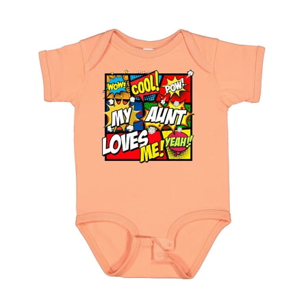 

Inktastic My Aunt Love Me Gift Baby Boy or Baby Girl Bodysuit