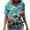 Multicolor, variant on Womens Tops Short Sleeve Womens Summer V Neck T Shirts Printed Loose Casual Tshirts