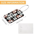 thumbnail image 5 of Square PU Leather Luggage Tags, 2 Pack, with Privacy Cover and Stainless Steel Ring - Suitable for Travel, Backpack, Handbag - Bag Tags, Handbag Tags Panda, 5 of 7