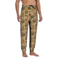 thumbnail image 4 of Kdxio coffee Stamps Pattern Joggers,Sweatpants for Men with Pockets-Small, 4 of 5