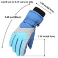 thumbnail image 5 of CUZIBR Kids Gloves Windproof Warm Thick Ski Gloves Waterproof Snowboarding Skating Comfortable Thermal Mittens For Snow Weather,Red,L, 5 of 6
