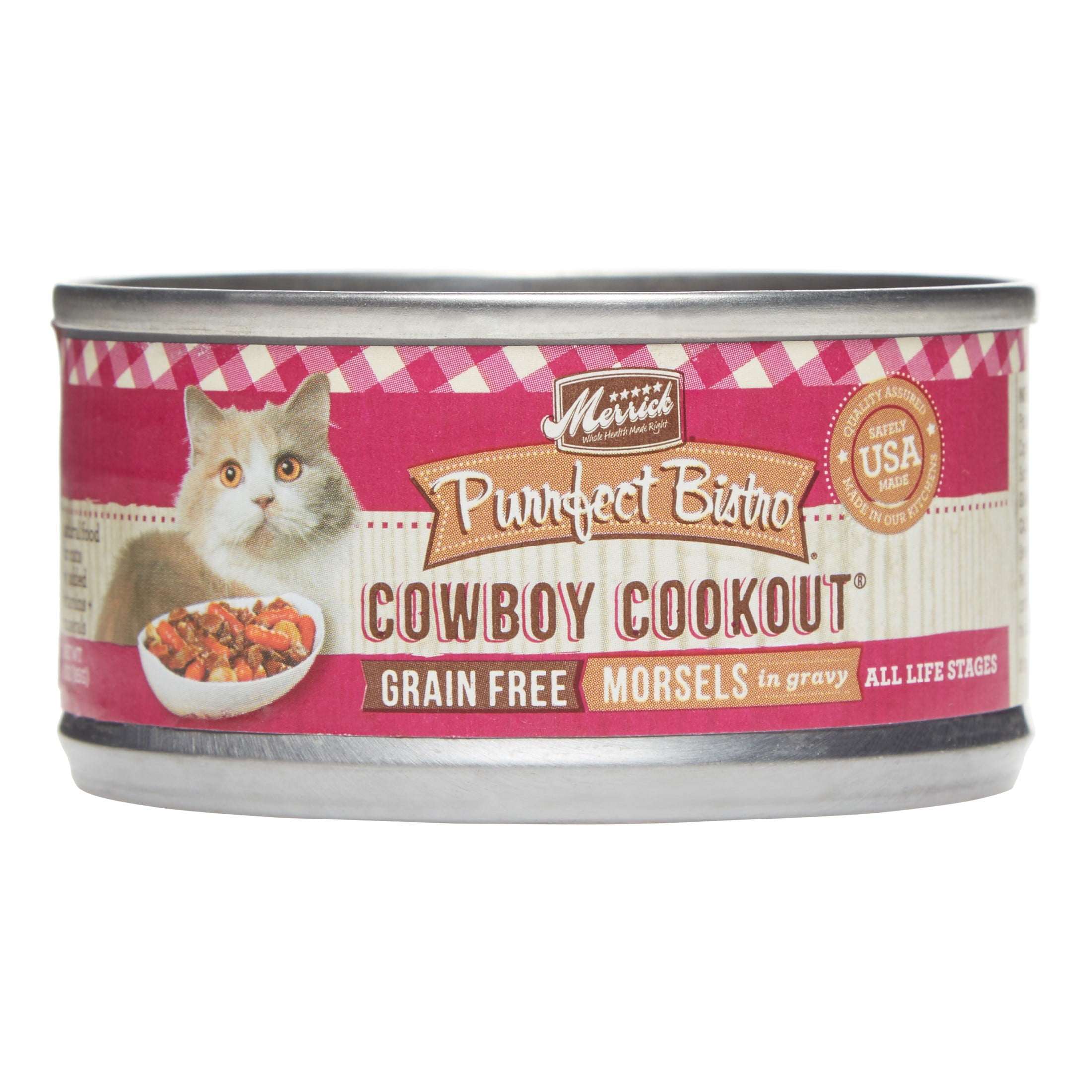 Merrick Purrfect Bistro GrainFree Cowboy Cookout Wet Cat Food, 3 oz