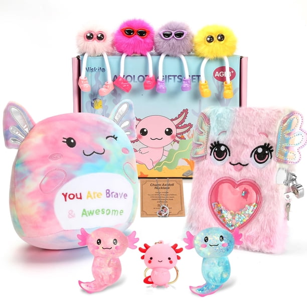 Regalos de Axolotl Niskite para Niñas: Set de Regalos Temático de Axolotl para Niñas de 4 a 8 Años - Ideas Perfectas para Navidad y Cumpleaños