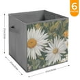 thumbnail image 6 of Collapsible Oxford Fabric Storage Cubes with Handles, Large Mid Foldable Oxford Cloth Bins Set of 2/6, Closet Organizers for Shelves Clothes Home Kitchen Toy - Wildflower Floral, 6 of 7