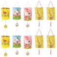 thumbnail image 1 of 10pcs Portable Chinese Lanterns Organ Design Colored Paper Lantern Hanging Festival Lantern Party Supplies (Mixed Patterns), 1 of 3