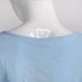 thumbnail image 3 of Moda mujer algodón manga corta camiseta Casual Tops señoras blusa METRO Yuyangstore Camisetas de manga larga, 3 of 8