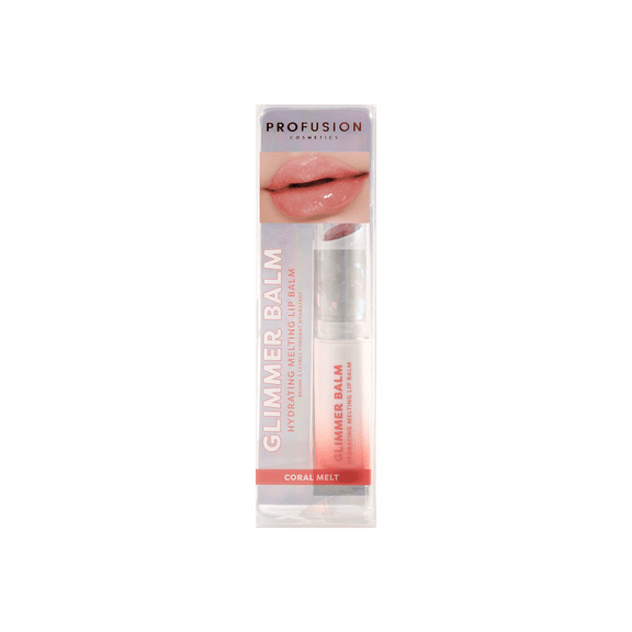 Profusion Cosmetics Glimmer Balm Hydrating Melting Lip Balm - Coral Melt