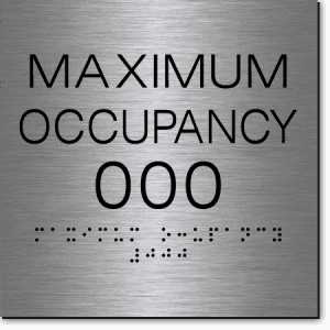 

Maximum Occupancy Sign-Steel / Black (2 Units)