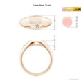 thumbnail image 4 of ANGARA Natural Diamond Aquarius Signet Ring in 14K Rose Gold for Women (Size-1.3mm| Color-H| Clarity-SI2) | April Birthstone, Birthday, Anniversary, Jewelry Gift for Women | Natural Diamond Ring, 4 of 8