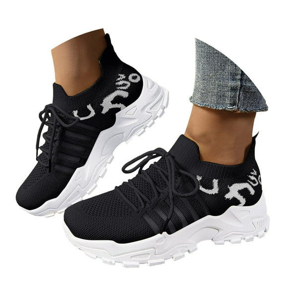 Mepaouo Sneakers for Women Casual Mesh Breathable Lace up Walking Shoes Gym Workout Tennis Shoes