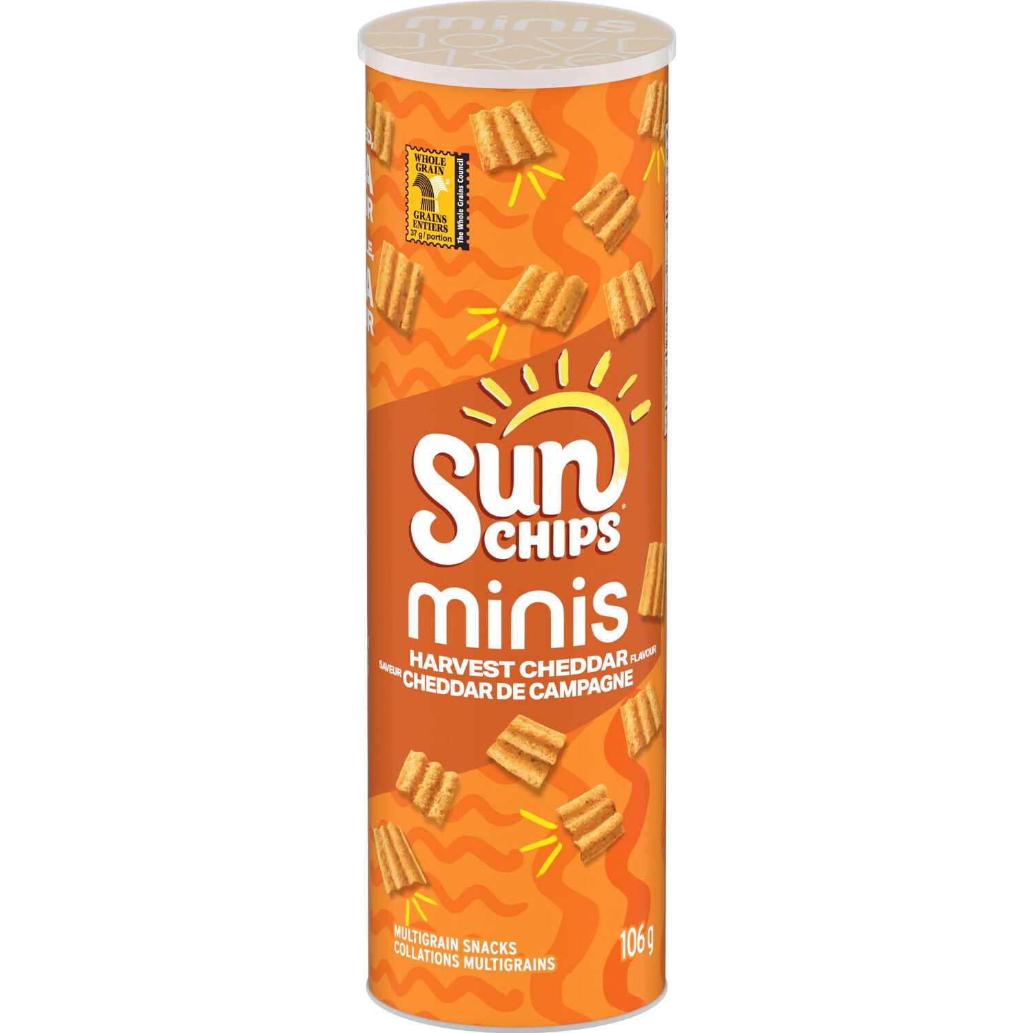 SunChips Minis Harvest Cheddar Flavour Multigrain Snacks 106 g.