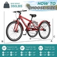 thumbnail image 4 of MOONCOOL Adult Tricycle, 7 Speed Three Wheel Bike Tricycle Cruiser Trike, 24/26/27.5 Inch Adults Trikes with Shopping Basket, Exercise Men's Women's Tricycles, 4 of 7