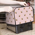 thumbnail image 2 of Toaster Cover 2 Slice, bee pink checkered cute Cute 2 slice Toaster Oven Cover For Kitchen Small Appliance Bread Machine Protector, Waterproof Toaster Covers 2 slice Wide Slot, 2 of 7
