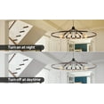 thumbnail image 5 of LovingAHome 12-Light Rustic Wagon Wheel Chandelier 59'' Extra Large Black Farmhouse Pendant Lighting, 5 of 7