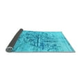 thumbnail image 2 of Ahgly Company Indoor Square Abstract Light Blue Contemporary Area Rugs, 5' Square, 2 of 4