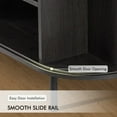 thumbnail image 4 of MARNUR 55" TV Stand for 60" TV, Wood Entertainment Center with Storage and Shelves, 2 Sliding Tambour Doors, Mid-Century Modern, Black, 4 of 9