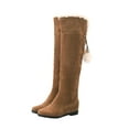 thumbnail image 2 of POROPL Knee High Boots for Women Winter Fleece Flatknight Shoes,Womens Boots Size 7.5, 2 of 6