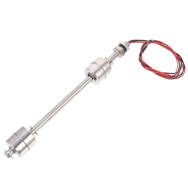 Sensor controlador de nivel de agua, flotador práctico, interruptor, lámpara de piscina, pantalla, tornillo superior, níquel, acero inoxidable