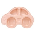 thumbnail image 2 of Oleegame 2PC Stainless Steel Cutlery Set Cartoon Car Shape Plate Environmentally Separated Kids Dinnerware Tableware Tray Pink, 2 of 2