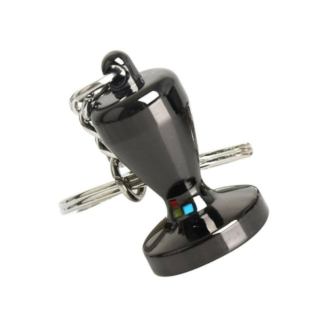 kurtrusly Keyring Key Chain Ring Coffee Accessories Stylish and Compact Tamper L 2x2x2cm 1Set