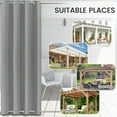 thumbnail image 5 of TOPCHANCES 1 Panel Outdoor Curtains for Patio, Waterproof Blackout Outside Curtains with Top and Bottom Grommet, Windproof UV Resistant Drapes for Porch, Pergola, 100 x 84 inch, Gray, 5 of 10