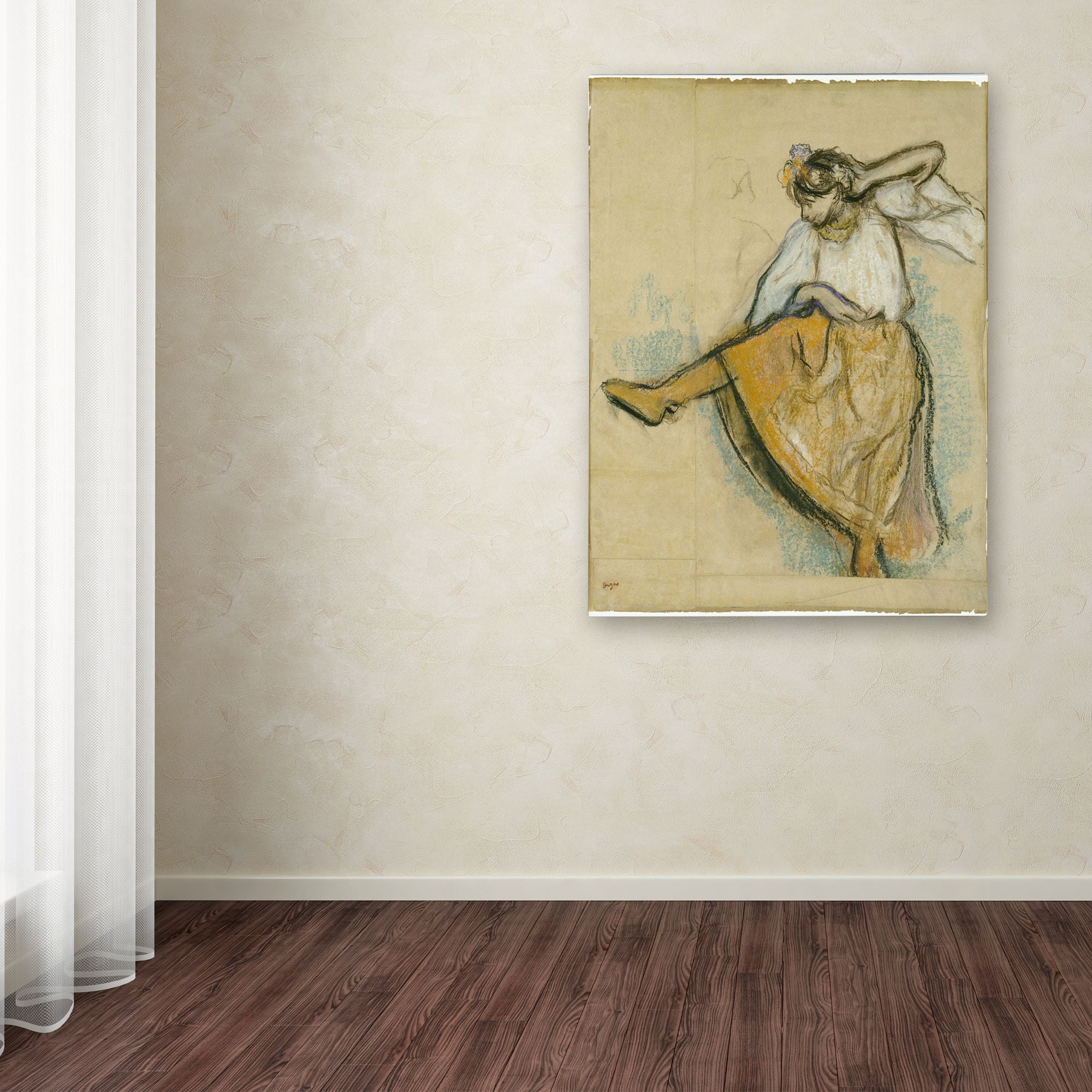 Trademark Fine Art 'The Russian Dancer' Canvas Art by Degas