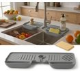 thumbnail image 4 of Non-Slip Sink Drainage Mat | 45.5 x 17 Inch TPR Rubber Sink Liner | Splash-Proof Drying Rack & Dish Drying Mat for Kitchen Countertops, 4 of 8