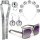 thumbnail image 1 of Set de accesorios para disfraz de discoteca Tudomro 1970 para mujer (5 unidades), 1 of 7