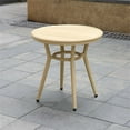 thumbnail image 4 of Furniture of America Table d'Appoint Ronde de Patio en Aluminium, Ton Naturel, 4 of 6